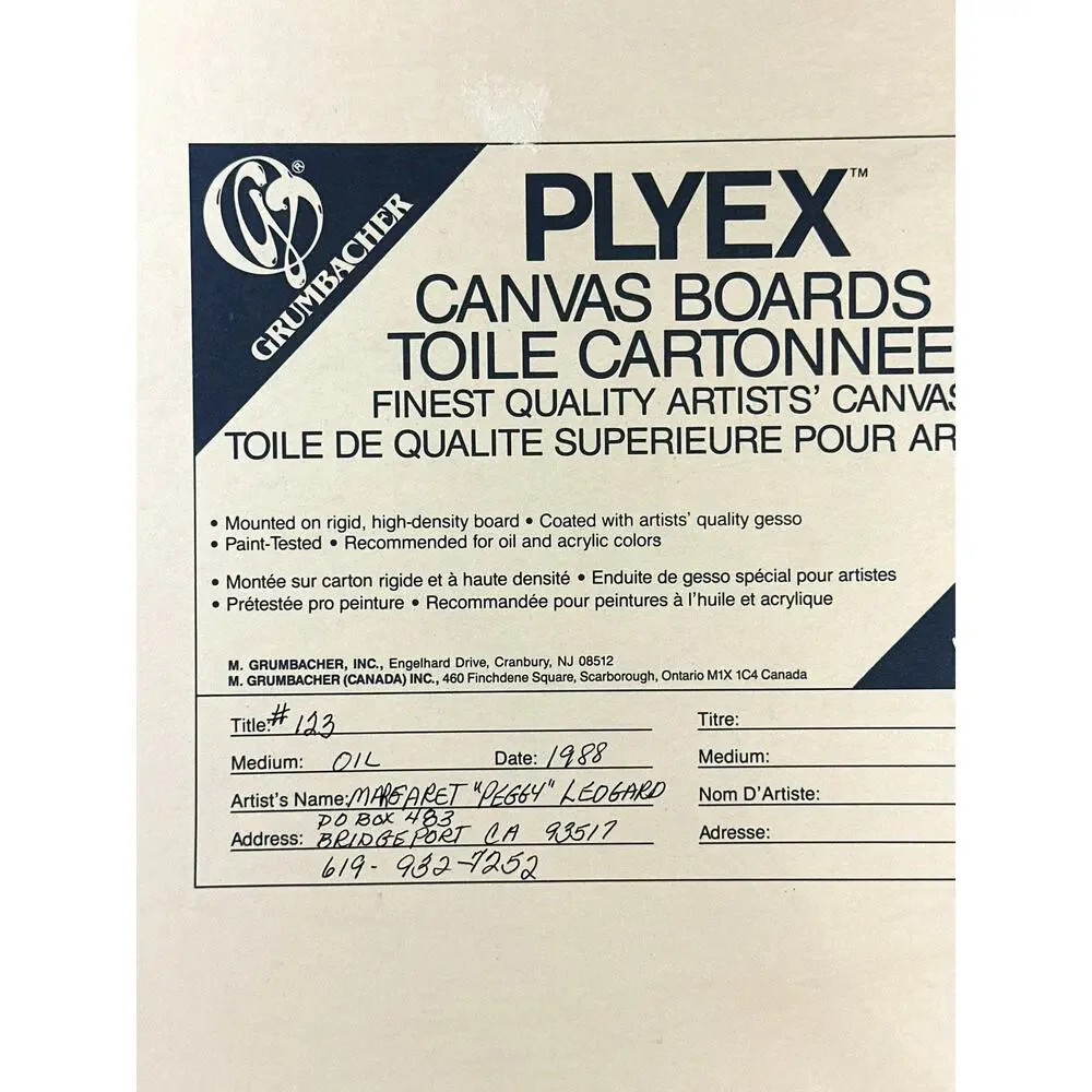 Oil Painting Winter At Dawn Cabin On Pond Signed Margaret Peggy Ledgard 1988 - Picture 10 of 10